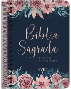 Bíblia Anote | Nvi | Letra Média Capa Dura | Espiral | Rosas