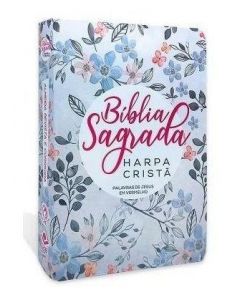 Bíblia com Harpa Cristã Grande Popular Floral