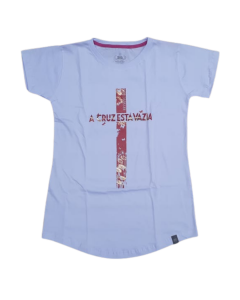 Camiseta  Feminina Escrito  A Cruz Esta Vazia Camisa Gospel Religiosa Evangélica Tam  G
