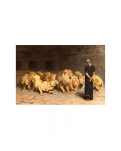Quadro Placa MDF Daniel na cova dos leões 